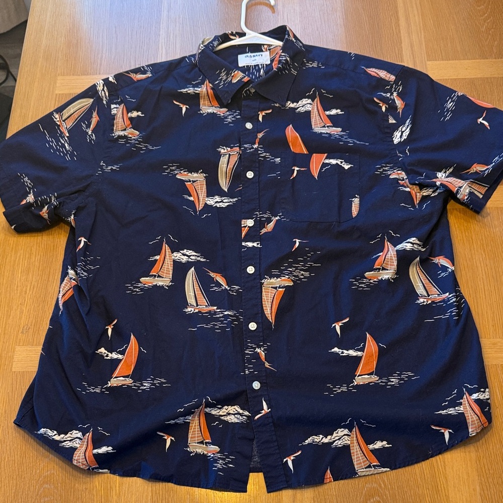 Old Navy Sailboat Print Navy Shirt